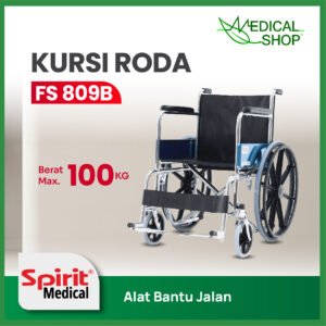 SPIRIT l Kursi Roda Standar FS 809 B Velg Racing l Alat Bantu Jalan - Gambar 2
